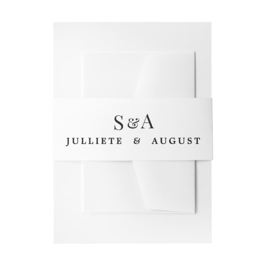 Faire-part Bandeau de ventre de mariage d'invitation (Devant example)