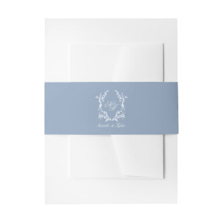 Faire-part Bandeau de ventre d'invitation avec blason monogra