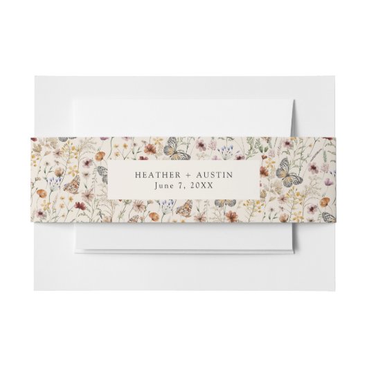 Faire-part Bandeau de ventre d'invitation Boho (Devant Example)