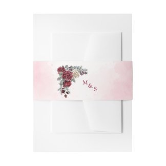 Faire-part Bandeau de ventre d'invitation de mariage hivernal