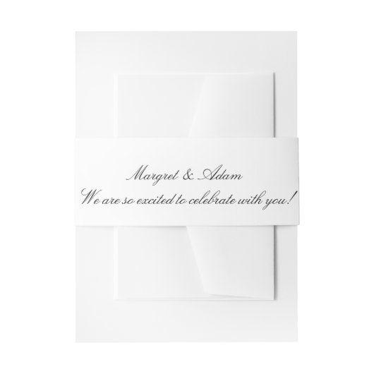 Faire-part Bandeau de ventre pour invitation de mariage  (Devant example)