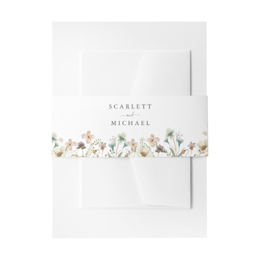 Faire-part Bandeau de ventre pour invitation Fleur des champs (Devant example)