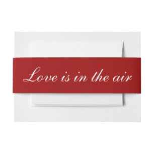 Faire-part Bandeau ventre Invitation de mariage Rouge Bourgog