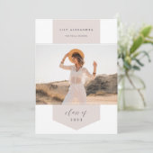 Faire-part Banderole | Diplôme photo (Debout devant)