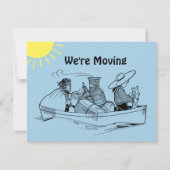 Faire-part Bateau de rangée Nous sommes en train de déplacer  (Devant)