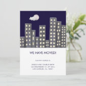 Faire-part Bâtiments aquarelle en mouvement (Debout devant)