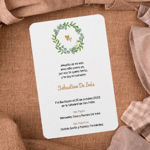 Faire-part Bautizo Estampita Estampa Signet Baptême