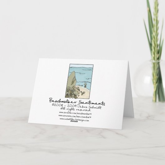 Faire-part Beach Heart (Dos)