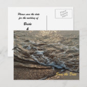 Faire-part Beach Serenity Enregistrer la carte postale Date (Devant / Derrière)