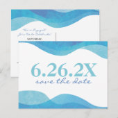 Faire-part Beach Wedding Enregistrer La Date Carte Postale (Devant / Derrière)