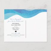 Faire-part Beach Wedding Enregistrer La Date Carte Postale (Dos)