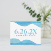Faire-part Beach Wedding Enregistrer La Date Carte Postale (Debout devant)