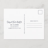 Faire-part Beach Wedding Enregistrer la date Carte postale (Dos)
