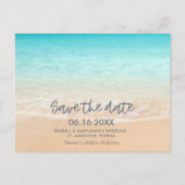 Faire-part Beach Wedding Enregistrer la date Carte postale (Devant)