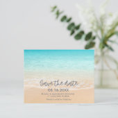 Faire-part Beach Wedding Enregistrer la date Carte postale (Debout devant)