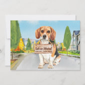 Faire-part Beagle Nous avons déplacé une nouvelle adresse mig (Devant)