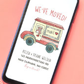 Faire-part Bear in Mail Truck Nouvelle adresse