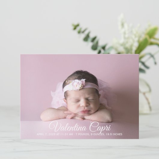 Faire-part bébé (Debout devant)