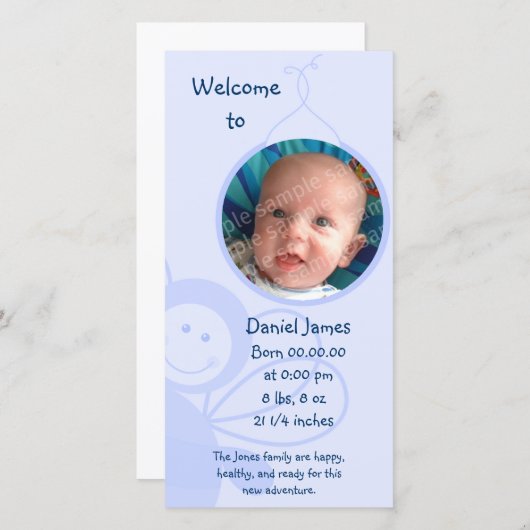 Faire-part Bébé (Devant / Derrière)