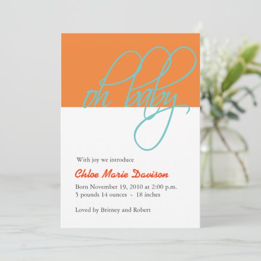 Faire-part bébé (Debout devant)