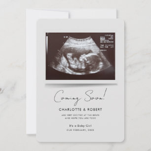 Faire-part Bébé à venir bientôt Échographie Grossesse