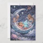Faire-part bébé Arrivée au clair de lune (Devant)
