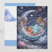 Faire-part bébé Arrivée au clair de lune (Devant / Derrière)