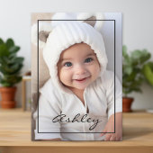 Faire-part bébé avec bordure noire