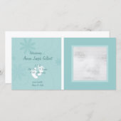 Faire-part Bébé bleu (Devant / Derrière)