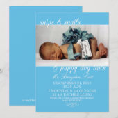 Faire-part Bébé Bleu Snips & Snails Photo Annonces de naissan (Devant / Derrière)