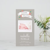FAIRE-PART BÉBÉ BOTANIQUE | ANNONCE DE NAISSANCE (Debout devant)