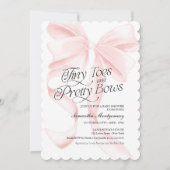 Faire-Part Bébé Coquette Tiny Toes Pretty Bows (Devant)