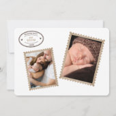 Faire-part bébé d'arrivée en première classe (Dos)