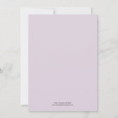 FAIRE-PART BÉBÉ EN DAMAS POURPRE | ANNONCE DE NAISSANCE (Dos)