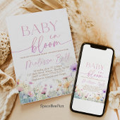 Faire-part Bébé en Fleur, Baby Shower Fleurs Sauva