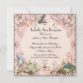 Faire-part Bébé Fille Annouement de naissance - Féerie Prince (Dos)