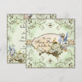 Faire-part Bébé Fille Annouement de naissance - Féerie Prince (Devant / Derrière)