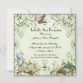 Faire-part Bébé Fille Annouement de naissance - Féerie Prince (Dos)