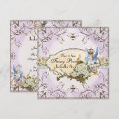 Faire-part Bébé Fille Annouement de naissance - Féerie Prince (Devant / Derrière)