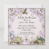 Faire-part Bébé Fille Annouement de naissance - Féerie Prince (Dos)