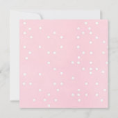 Faire-part Bébé fille au noeud rose à pois (Dos)