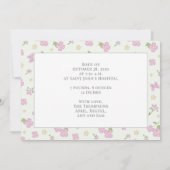 Faire-part Bébé fille élégante papillon rose moderne Photo (Dos)