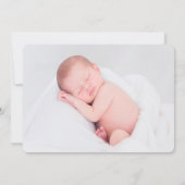 Faire-part Bébé fille! or rose/ROSE (Dos)