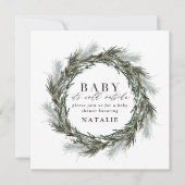 Faire-part Bébé il fait froid à l'extérieur aquarelle baby sh (Devant)