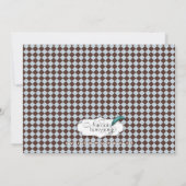 Faire-part bébé Ladybug bleu et Brown (Dos)