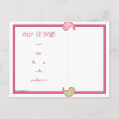 Faire-part Bébé langage yoga : Carte postale Lil' Yogini (Dos)