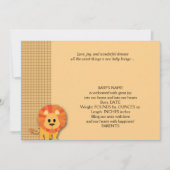 Faire-part bébé Lion de Butterscotch (Devant)