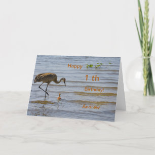 Faire-part Bébé mignon dans le lac Joyeux 1er anniversaire