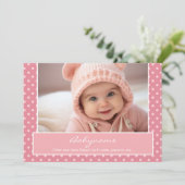 Faire-part bébé ou carte d'anniversaire (Debout devant)