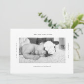 Faire-part bébé personnalisé minimale (Debout devant)